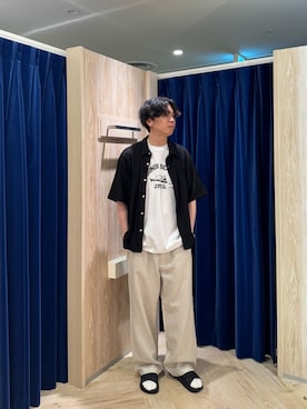 「GLOSTER（グロスター）のアイテム（トップス）」を使った、ふなさん（メンズ・178cm）の夏コーディネート