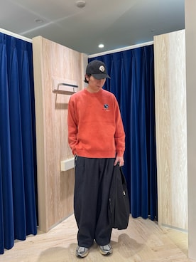 「GLOSTER（グロスター）のアイテム」を使った、ふなさん（メンズ・178cm）の冬コーディネート