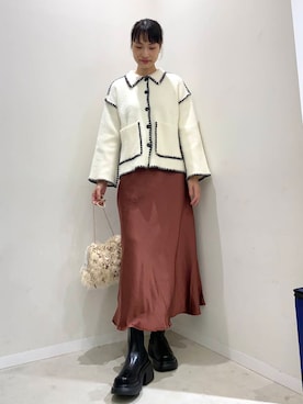 「SENSE OF PLACE by URBAN RESEARCH（センスオブプレイスバイアーバンリサーチ）の『消臭』サイドゴアボリュームソールブーツ（ブーツ）」を使った、AI.Uさん（レディース・168cm）の秋コーディネート