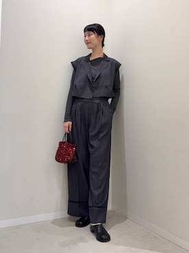 「アイテム（スリッポン）」を使った、AI.Uさん（レディース・168cm）の夏コーディネート