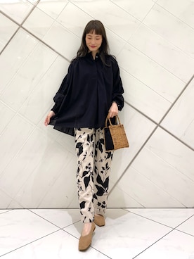 「アイテム（バレエシューズ）」を使った、AI.Uさん（レディース・168cm）の春コーディネート