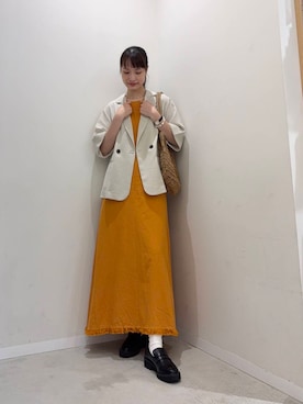「SENSE OF PLACE by URBAN RESEARCH（センスオブプレイスバイアーバンリサーチ）のアイテム（ジャケット/アウター）」を使った、AI.Uさん（レディース・168cm）の夏コーディネート