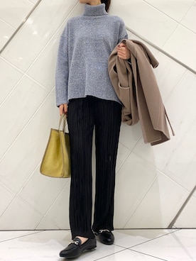 「URBAN RESEARCH DOORS WOMENS」｜「アイテム（チェスターコート）」を使った、AI.Uさん（レディース・168cm）の秋コーディネート