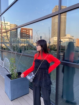 「SENSE OF PLACE by URBAN RESEARCH（センスオブプレイスバイアーバンリサーチ）の『消臭』サイドゴアボリュームソールブーツ（ブーツ）」を使った、AI.Uさん（レディース・168cm）の冬コーディネート