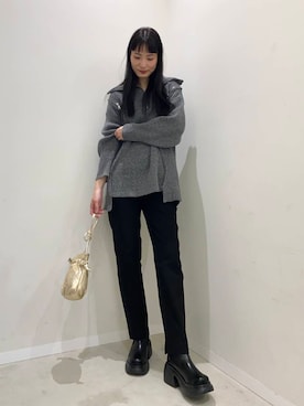 「SENSE OF PLACE by URBAN RESEARCH（センスオブプレイスバイアーバンリサーチ）の『消臭』サイドゴアボリュームソールブーツ（ブーツ）」を使った、AI.Uさん（レディース・168cm）の冬コーディネート