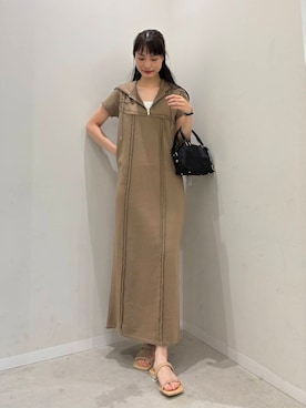 「アーバンリサーチ」｜「アイテム（キャミソール）」を使った、AI.Uさん（レディース・168cm）の春コーディネート