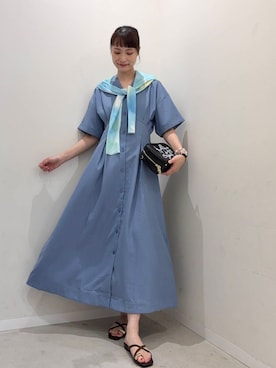 「アーバンリサーチ」｜「アイテム（ワンピース/ドレス）」を使った、AI.Uさん（レディース・168cm）の夏コーディネート