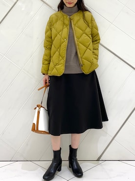 「マスタード」｜「アイテム（ブルゾン）」を使った、AI.Uさん（レディース・168cm）の冬コーディネート