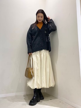 「SENSE OF PLACE by URBAN RESEARCH（センスオブプレイスバイアーバンリサーチ）の『消臭』サイドゴアボリュームソールブーツ（ブーツ）」を使った、AI.Uさん（レディース・168cm）の秋コーディネート