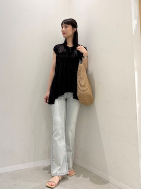 「アーバンリサーチ」｜「アイテム（キャミソール）」を使った、AI.Uさん（レディース・168cm）の春コーディネート