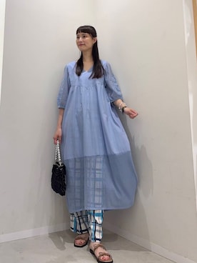 「アーバンリサーチ」｜「アイテム（ワンピース/ドレス）」を使った、AI.Uさん（レディース・168cm）の夏コーディネート