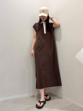「アーバンリサーチ」｜「アイテム（ワンピース/ドレス）」を使った、AI.Uさん（レディース・168cm）の夏コーディネート
