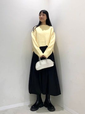 「SENSE OF PLACE by URBAN RESEARCH（センスオブプレイスバイアーバンリサーチ）の『消臭』サイドゴアボリュームソールブーツ（ブーツ）」を使った、AI.Uさん（レディース・168cm）の冬コーディネート