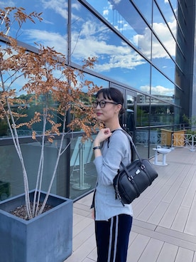 「SENSE OF PLACE by URBAN RESEARCH（センスオブプレイスバイアーバンリサーチ）のパッチワークVネックカーディガン（カーディガン/ボレロ）」を使った、AI.Uさん（レディース・168cm）の秋コーディネート