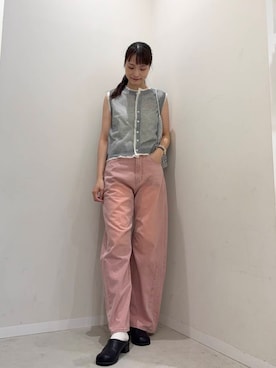 「大人カジュアル」｜「アイテム（スリッポン）」を使った、AI.Uさん（レディース・168cm）の夏コーディネート