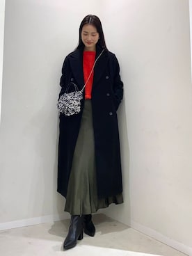 「アイテム（トレンチコート）」を使った、AI.Uさん（レディース・168cm）の冬コーディネート