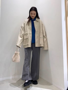 「アイテム（カバーオール）」を使った、AI.Uさん（レディース・168cm）の秋コーディネート