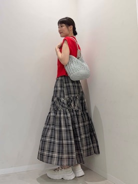 「アーバンリサーチ」｜「アイテム（キャミソール）」を使った、AI.Uさん（レディース・168cm）の夏コーディネート