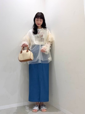 「アイテム（スカート）」を使った、AI.Uさん（レディース・168cm）の春コーディネート