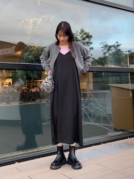 「SENSE OF PLACE by URBAN RESEARCH（センスオブプレイスバイアーバンリサーチ）の『消臭』サイドゴアボリュームソールブーツ（ブーツ）」を使った、AI.Uさん（レディース・168cm）の冬コーディネート