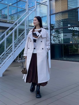 「SENSE OF PLACE by URBAN RESEARCH（センスオブプレイスバイアーバンリサーチ）のニュアンスパターンラメセーター（ニット/セーター）」を使った、AI.Uさん（レディース・168cm）の秋コーディネート