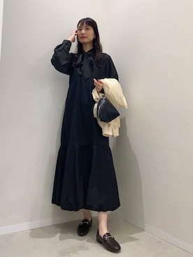 「アーバンリサーチ」｜「アイテム（ブルゾン）」を使った、AI.Uさん（レディース・168cm）の冬コーディネート