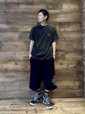 「XLARGE（エクストララージ）のアイテム」を使った、柚木 伊織さん（メンズ・175cm）の夏コーディネート