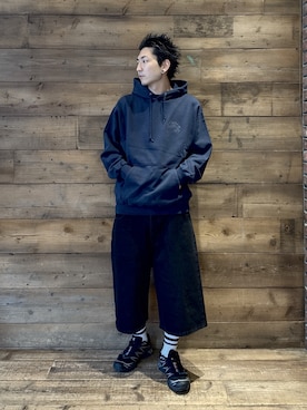 「XLARGE（エクストララージ）のアイテム」を使った、柚木 伊織さん（メンズ・175cm）の夏コーディネート
