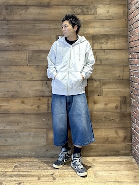 「XLARGE（エクストララージ）のアイテム」を使った、柚木 伊織さん（メンズ・175cm）の夏コーディネート