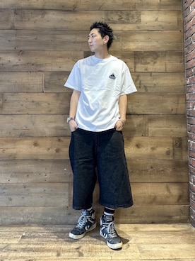 「XLARGE（エクストララージ）のアイテム」を使った、柚木 伊織さん（メンズ・175cm）の夏コーディネート