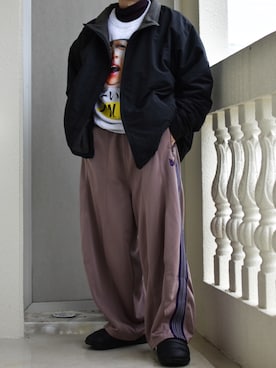 「Needles（ニードルス）のアイテム」を使った、JUKIYA.さん（メンズ・162cm）の冬コーディネート