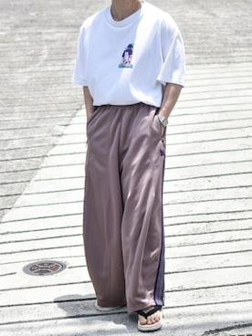 「Needles（ニードルス）のTrack Pant - Poly Smooth（その他パンツ）」を使った、JUKIYA.さん（メンズ・162cm）の夏コーディネート
