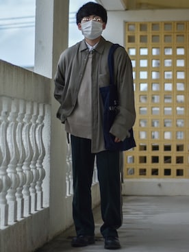 「stein」｜「アイテム（雑誌）」を使った、JUKIYA.さん（メンズ・162cm）の冬コーディネート
