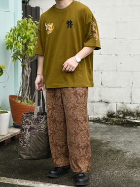 「アイテム（音楽/本・雑誌）」を使った、JUKIYA.さん（メンズ・162cm）の夏コーディネート