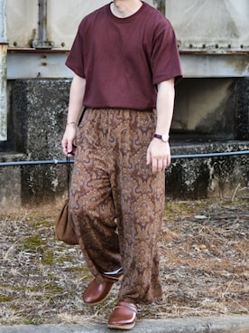 「アイテム（バングル/リストバンド）」を使った、JUKIYA.さん（メンズ・162cm）の秋コーディネート