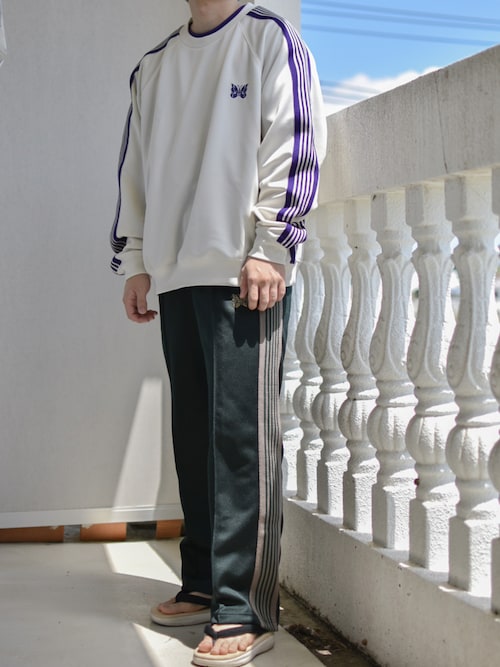 【ちゃか】TRACK CREW NECK SHIRT Needles（ニードルス）の「<別注>TRACK CREW NECK SHIRT - Poly