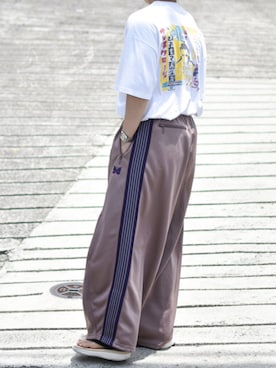 「Needles（ニードルス）のTrack Pant - Poly Smooth（その他パンツ）」を使った、JUKIYA.さん（メンズ・162cm）の夏コーディネート