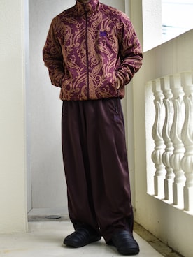 「Needles（ニードルス）のアイテム（パンツ）」を使った、JUKIYA.さん（メンズ・162cm）の春コーディネート