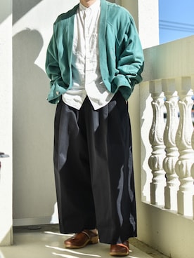 「アイテム（サンダル）」を使った、JUKIYA.さん（メンズ・162cm）の冬コーディネート