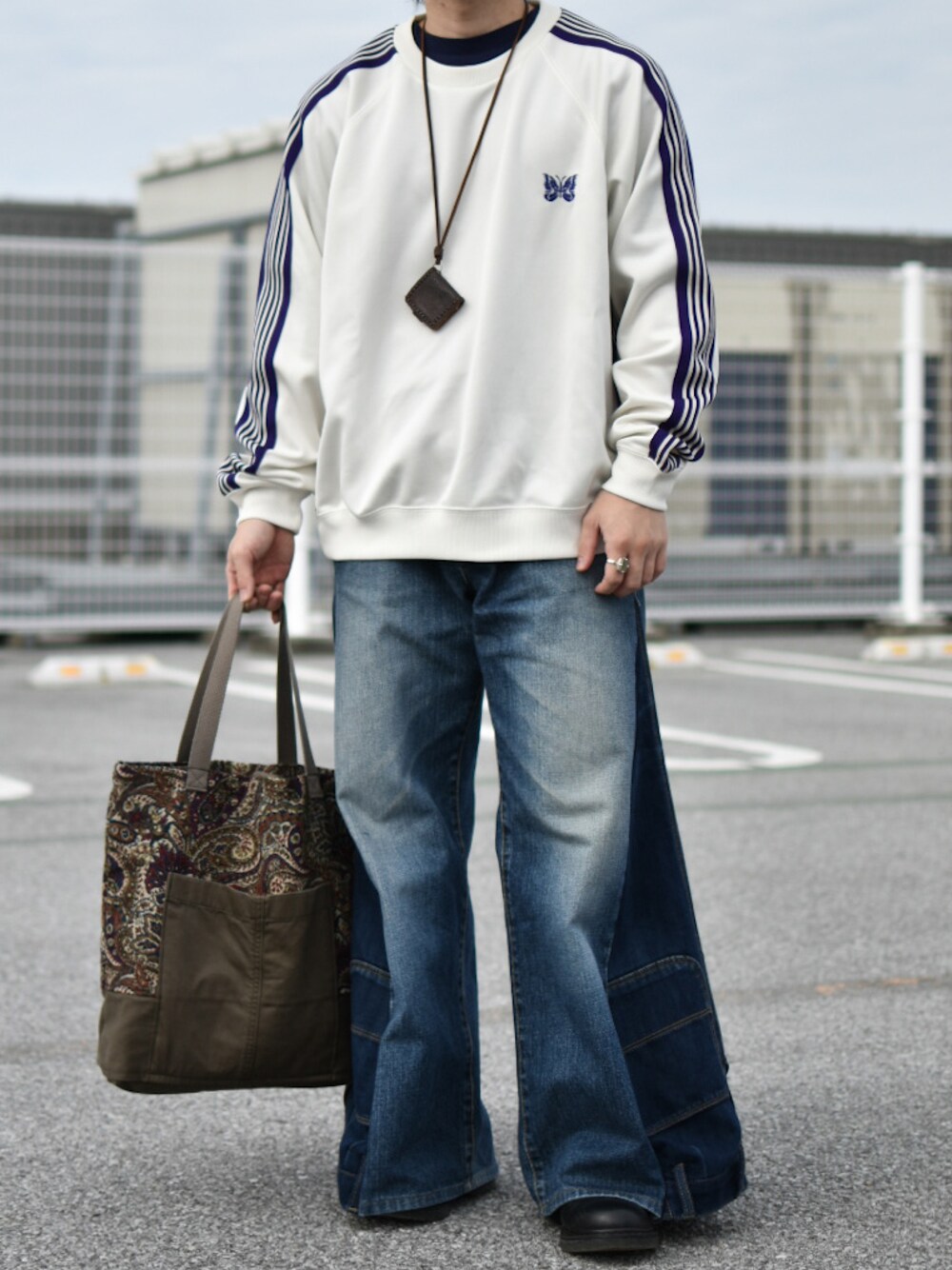 studious別注 NEEDLES　 TRACK SHIRT トラックシャツ Needles/ニードルズ 別注Track S/S Crew Neck Shirt-Poly Smooth