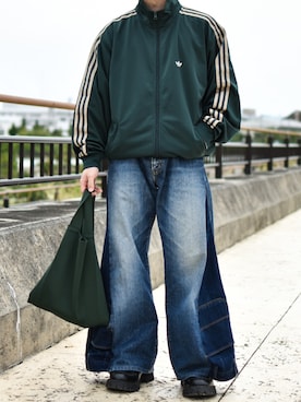 「アイテム（ジャージ）」を使った、JUKIYA.さん（メンズ・162cm）の秋コーディネート