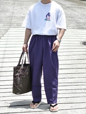 「アイテム（音楽/本・雑誌）」を使った、JUKIYA.さん（メンズ・162cm）の夏コーディネート