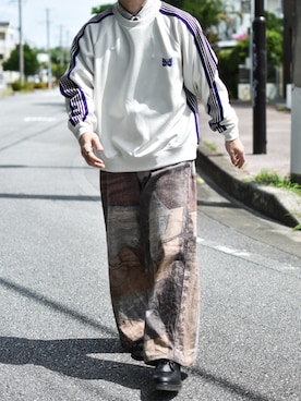 「Needles（ニードルス）のアイテム」を使った、JUKIYA.さん（メンズ・162cm）の冬コーディネート