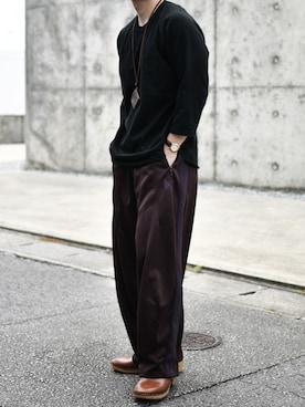 「ラグランTシャツ」｜JUKIYA.さん（メンズ・162cm）の秋コーディネート