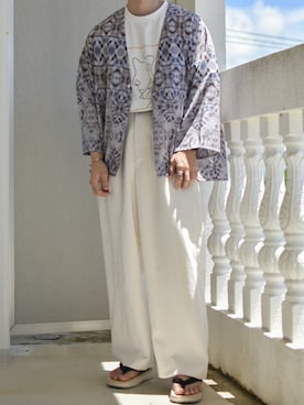 「グラフィックＴ」｜「アイテム（雑誌）」を使った、JUKIYA.さん（メンズ・162cm）の夏コーディネート