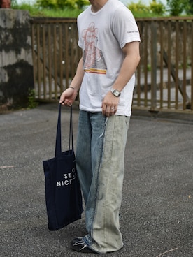 「アイテム（雑誌）」を使った、JUKIYA.さん（メンズ・162cm）の夏コーディネート