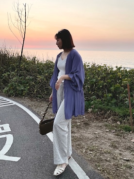 🟣Jocelyn Lin 💐さん（レディース・163cm）の春コーディネート