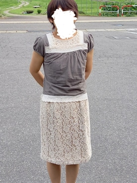 「着たいものを着る」｜「アイテム（ワンピース/ドレス）」を使った、ハックフィンさん（レディース・157cm）の夏コーディネート