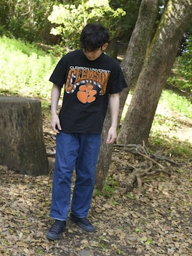 「Lands' End（ランズエンド）のアイテム（パンツ）」を使った、steez【オンライン古着屋】さん（メンズ・176cm）の夏コーディネート