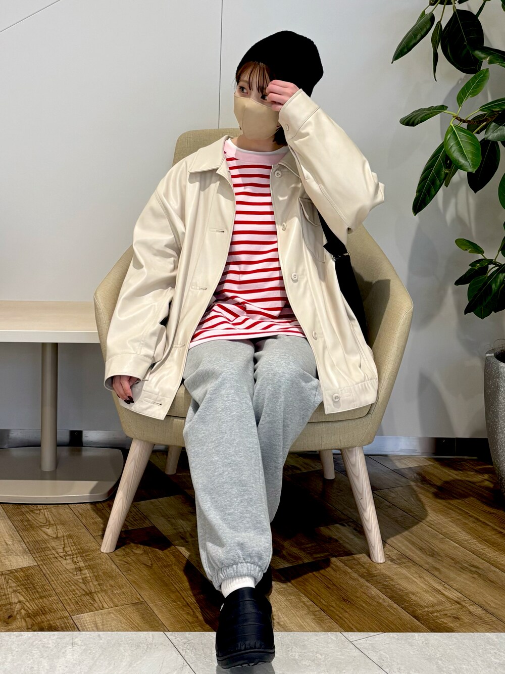 CREDONA フェイクレザーオーバージャケット フェイクレザーオーバーサイズミディアムジャケット MONO-MART